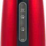 Bosch TWK3P424 tetera eléctrica 1,7 L 2400 W Gris, Rojo, Hervidor de agua rojo/Gris, 1,7 L, 2400 W, Gris, Rojo, Acero inoxidable, Indicador de nivel de agua, Protección contra sobrecalentamiento