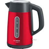 Bosch TWK4P434 tetera eléctrica 1,7 L 2400 W Negro, Rojo, Hervidor de agua rojo/Gris, 1,7 L, 2400 W, Negro, Rojo, Acero inoxidable, Indicador de nivel de agua, Protección contra sobrecalentamiento