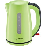 Bosch TWK7506 tetera eléctrica 1,7 L 2200 W Negro, Verde, Hervidor de agua verde claro/Antracita, 1,7 L, 2200 W, Negro, Verde, Indicador de nivel de agua, Protección contra sobrecalentamiento, Sin cables