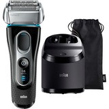 Braun 5197cc Máquina de afeitar de láminas Recortadora Negro negro/Azul, Máquina de afeitar de láminas, Acero inoxidable, Negro, AC/Batería, Ión de litio, Batería integrada