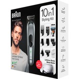 Braun 81705167 cortadora de pelo y maquinilla Gris, Cortador de pelo plateado oscuro/Negro, Gris, Plástico, 0,5 mm, 2,1 cm, Oído, Nariz, LED