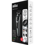 Braun BeardTrimmer BT7220 Negro, Gris, Cortapelo para barba plateado oscuro/Negro, Lavable, AC/Batería, Negro, Gris