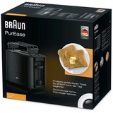 Braun HT3010BK 2 rebanada(s) 1000 W Negro, Tostadora negro, 2 rebanada(s), Negro, Botones, Giratorio, 1000 W