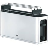 Braun HT 3110 White 1 rebanada(s) 1000 W Blanco, Tostadora blanco, 1 rebanada(s), Blanco, Plástico, Botones, Giratorio, 1000 W