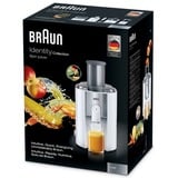 Braun J 500 WH Exprimidor 900 W Acero inoxidable, Blanco, Licuadora blanco/Acero fino, Exprimidor, Acero inoxidable, Blanco, 2 L, 1,25 L, 7,5 cm, 900 W