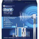 Braun PRO 2000 + Oxyjet Adulto Cepillo dental oscilante Azul, Blanco, Limpieza bucal blanco/Celeste, Adulto, Cepillo dental oscilante, Cuidados diarios, Cuidado de las encías, Sensible, 40000 movimientos por minuto, Azul, Blanco, 8800 movimientos por minuto