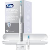 Braun Pulsonic Slim Luxe 4500 Adulto Cepillo dental sónico Platino, Cepillo de dientes eléctrico platino, Adulto, Cepillo dental sónico, Cuidados diarios, Sensible, Blanqueador, 62000 movimientos por minuto, Platino, 2 min