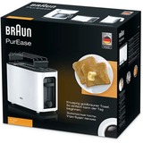 Braun PureEase HT 3010 WH 2 rebanada(s) 1000 W Blanco, Tostadora blanco, 2 rebanada(s), Blanco, Botones, Giratorio, 1000 W