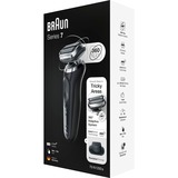 Braun Series 7 70-N1200s Máquina de afeitar de láminas Recortadora Negro negro/Plateado, Máquina de afeitar de láminas, 360° Flex, Acero inoxidable, Botones, Negro, LED