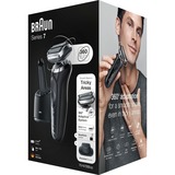 Braun Series 7 70-N7200cc Máquina de afeitar de láminas Recortadora Negro negro/Plateado, Máquina de afeitar de láminas, Negro, Batería, Ión de litio, Batería integrada, 50 min