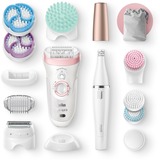 Braun Silk-épil 9 81683682 depiladora 40 pinzas Blanco, Rosa blanco/Oro rojo, Blanco, Rosa, 40 pinzas, Exfoliación, LED, Alemania, 1 SensoFoil