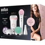 Braun Silk-épil 9 81683682 depiladora 40 pinzas Blanco, Rosa blanco/Oro rojo, Blanco, Rosa, 40 pinzas, Exfoliación, LED, Alemania, 1 SensoFoil