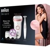 Braun Silk-épil 9 9/980 SensoSmart 40 pinzas Oro rosa, Blanco, Depiladora blanco/Oro rojo, Oro rosa, Blanco, 40 pinzas, Alemania, Integrado, 2 h, 50 min