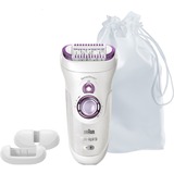 Braun Silk-épil 9 SensoSmart 9/700 40 pinzas Violeta, Blanco, Depiladora blanco/Violeta, Violeta, Blanco, 40 pinzas, Integrado, 1 h, 50 min