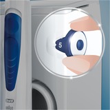 Braun Smart 5000 + Oxyjet Adulto Cepillo dental oscilante Azul, Blanco, Limpieza bucal blanco/Celeste, Adulto, Cepillo dental oscilante, Cuidados diarios, Cuidado de las encías, Sensible, Blanqueador, Azul, Blanco, 2 min, 30 segundos, Batería