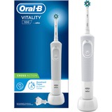 Braun Vitality 100 CrossAction Adulto Cepillo dental oscilante Blanco, Cepillo de dientes eléctrico blanco, Adulto, Cepillo dental oscilante, Blanco, 2 min, Batería, Batería integrada