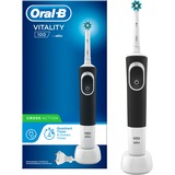 Braun Vitality 100 CrossAction Adulto Cepillo dental oscilante Negro, Blanco, Cepillo de dientes eléctrico negro/blanco, Adulto, Cepillo dental oscilante, Negro, Blanco, 2 min, Batería, Batería integrada