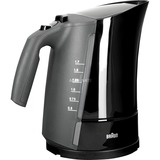 Braun WK 300 tetera eléctrica 1,6 L 2200 W Negro, Hervidor de agua negro, 1,6 L, 2200 W, Negro, Indicador de nivel de agua, Protección contra sobrecalentamiento, Filtrado