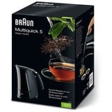 Braun WK 500 tetera eléctrica 1,6 L 3000 W Negro, Hervidor de agua negro, 1,6 L, 3000 W, Negro, Indicador de nivel de agua, Filtrado