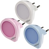 Brennenstuhl 1173180 luz nocturna Luz de noche con enchufe o Luz quitamiedos con enchufe Luz de noche con enchufe o Luz quitamiedos con enchufe, Rosa, Azul, Blanco, 53 mm, 50 mm, 53 mm