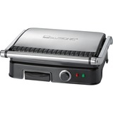 Clatronic KG 3487 Parrillas eléctricas de contacto, Barbacoa de contacto acero fino/Negro, Acero inoxidable, Acero inoxidable, Mesa, 295 x 235 mm, 220-240 V, 50 - 60 Hz