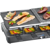 Clatronic RG 3518 Negro 1400 W, Raclette negro/Acero fino, 1400 W, 220-240 V, 50 - 60 Hz, 4,85 kg, 8 pieza(s)