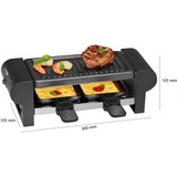 Clatronic RG 3592 , Raclette negro/Plateado