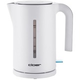 Cloer 4111 tetera eléctrica 1,7 L 1800 W Blanco, Hervidor de agua blanco, 1,7 L, 1800 W, Blanco, De plástico, Indicador de nivel de agua, Sin cables