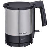 Cloer 4700 tetera eléctrica 1,5 L 1800 W Negro, Acero inoxidable, Hervidor de agua acero fino/Negro, 1,5 L, 1800 W, Negro, Acero inoxidable, Sin cables, Minorista