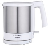 Cloer 4701 tetera eléctrica 1,5 L 1800 W Acero inoxidable, Blanco, Hervidor de agua acero fino/blanco, 1,5 L, 1800 W, Acero inoxidable, Blanco, Sin cables