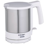 Cloer 4701 tetera eléctrica 1,5 L 1800 W Acero inoxidable, Blanco, Hervidor de agua acero fino/blanco, 1,5 L, 1800 W, Acero inoxidable, Blanco, Sin cables