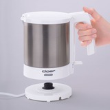 Cloer 4701 tetera eléctrica 1,5 L 1800 W Acero inoxidable, Blanco, Hervidor de agua acero fino/blanco, 1,5 L, 1800 W, Acero inoxidable, Blanco, Sin cables