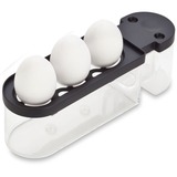 Cloer 6020 cuecehuevos 3 huevos 300 W Negro, Hervidor de huevos negro, 65 mm, 230 mm, 130 mm, 230 V
