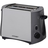 Cloer Toaster 3410 2 rebanada(s) 825 W, Tostadora aluminio/Negro, 2 rebanada(s), 825 W, 230 V, 275 x 160 x 180 mm