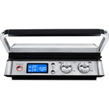 DeLonghi CGH 1030D Parrillas eléctricas de contacto, Barbacoa de contacto plateado/Negro, Acero inoxidable, Rectangular, Botones, Giratorio, 370 x 230 mm, LED, 2000 W