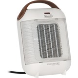 DeLonghi Capsule HFX30C18.IW Interior Marrón, Blanco 1800 W Ventilador eléctrico, Termoventiladores blanco, Ventilador eléctrico, Cerámico, CE, Interior, Escritorio, Piso, Mesa, Marrón, Blanco
