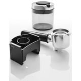 DeLonghi Dedica Plata, Molinillo de café plateado/Negro, Molinillo, 350 g, Fresa cónica, Acero inoxidable, LCD, Plata