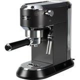 DeLonghi Dedica Style EC 685.BK Semi-automática Máquina espresso 1,1 L, Cafetera espresso negro/Plateado brillante, Máquina espresso, 1,1 L, Dosis de café, De café molido, 1300 W, Negro, Plata