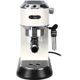 DeLonghi Dedica Style EC 685.W Semi-automática Máquina espresso 1,1 L, Cafetera espresso blanco/Plateado brillante, Máquina espresso, 1,1 L, Dosis de café, De café molido, 1300 W, Negro, Plata, Blanco