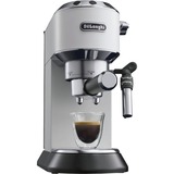 DeLonghi Dedica Style EC 685.W Semi-automática Máquina espresso 1,1 L, Cafetera espresso blanco/Plateado brillante, Máquina espresso, 1,1 L, Dosis de café, De café molido, 1300 W, Negro, Plata, Blanco