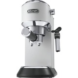 DeLonghi Dedica Style EC 685.W Semi-automática Máquina espresso 1,1 L, Cafetera espresso blanco/Plateado brillante, Máquina espresso, 1,1 L, Dosis de café, De café molido, 1300 W, Negro, Plata, Blanco