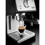 DeLonghi ECP 33.21 cafetera eléctrica Semi-automática Máquina espresso 1,1 L, Cafetera espresso negro/Aluminio, Máquina espresso, 1,1 L, Dosis de café, De café molido, 1100 W, Negro, Acero inoxidable