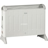 DeLonghi HCM2030 calefactor eléctrico 2000 W, Convector de pie blanco/Gris, 2000 W, 700 W, 60 m³, 230 V, 50 Hz, 542 x 175 x 400 mm