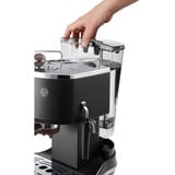 DeLonghi Icona Vintage Totalmente automática Máquina espresso 1,4 L, Cafetera espresso negro/Plateado brillante, Máquina espresso, 1,4 L, Dosis de café, De café molido, 1100 W, Negro