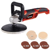 EINHELL CC-PO 1100/1E abrillantador para coches 1100 W 3500 RPM, Pulidor rojo/Negro, Pulidora giratoria para coche, 3500 RPM, 1100 W, Negro, Gris, Rojo, 2,5 kg, Corriente alterna