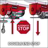 EINHELL TC-EH 500 1000 W 500 kg 230 V, Torno rojo, 500 kg, 11,5 m, 5,7 m, 5,7 m/min, 11,5 m/min, 1000 W