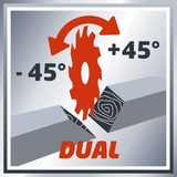EINHELL TE-SM 2534 Dual 1800 W 5100 RPM, Sierras de corte a inglete y a bisel rojo/Negro, 614 mm, 901 mm, 361 mm, 15,7 kg