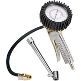 Einhell 4133110 manómetro para neumáticos 0 - 8 bar Manómetro analógico, Equipos de llenado de neumáticos negro/Plateado, Manómetro analógico, 0 - 8 bar, Barra, Multicolor, Analógica, 600 g