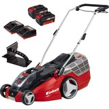 Einhell GE-CM 43 Li M Kit Cortacésped manual rojo/Negro, Cortacésped manual, Cuchillas giratorias, cargador rápido x2, batería 18V 4Ah x2, Negro, Gris, Rojo