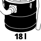 Einhell TC-AV 1618 18 L Aspiradora cilíndrica Secar 1200 W Bolsa para el polvo, Aspiradora de ceniza rojo/Negro, 1200 W, Aspiradora cilíndrica, Secar, Bolsa para el polvo, 18 L, Ciclónico